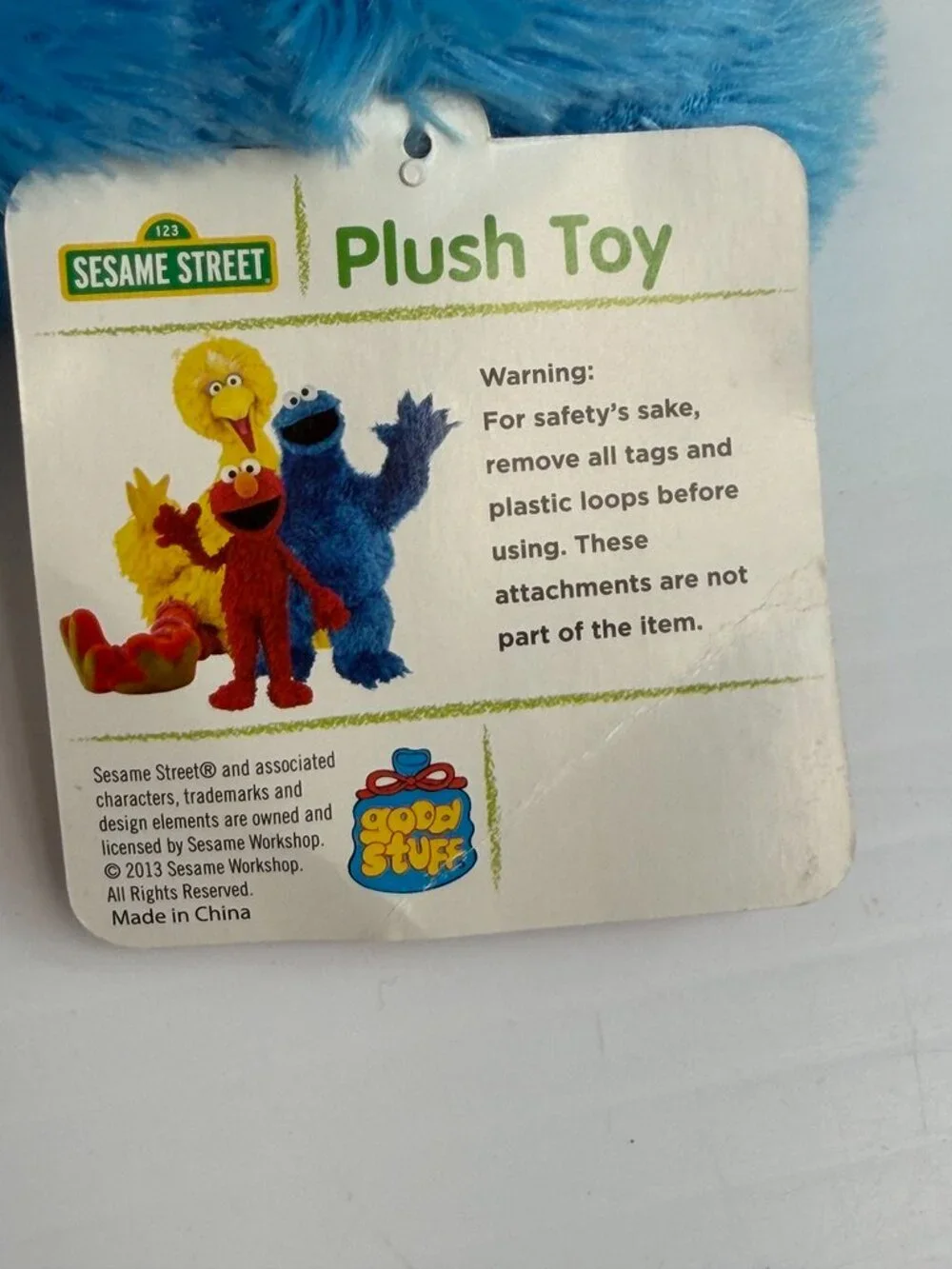 Cookie Monster Plush Stuffed Toy 2013 Sesame Street Collect Work Party Core Ne